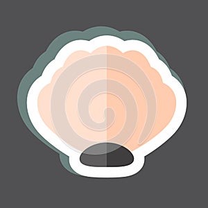 Sticker Sea Shell. suitable for Sea symbol. simple design editable. design template vector. simple symbol illustration