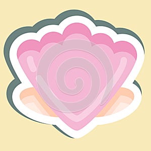 Sticker Shell. suitable for Summer symbol. simple design editable. design template vector. simple illustration