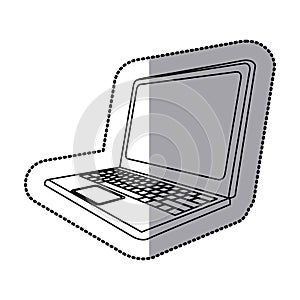 sticker silhouette laptop side view