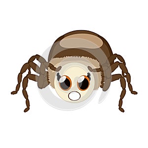 Sticker spider isolated clutched at the head