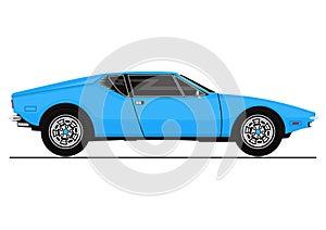 Sticker of sports car.