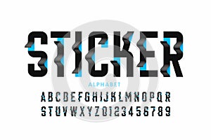 Sticker style font