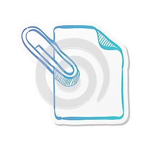 Sticker style icon - Attachment file