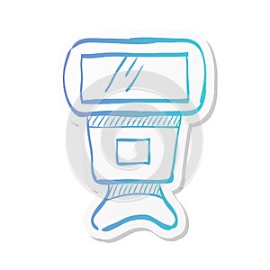 Sticker style icon - Camera flash