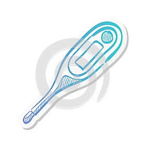 Sticker style icon - Digital thermometer