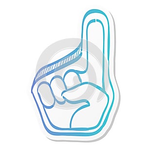 Sticker style icon - Foam glove