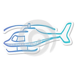 Sticker style icon - Helicopter