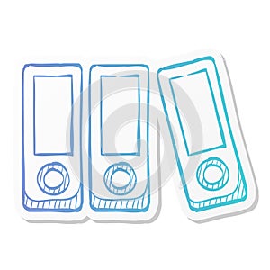 Sticker style icon - Office folder