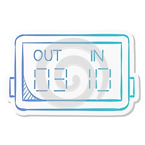 Sticker style icon - Player substitution board