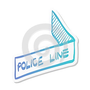 Sticker style icon - Police line