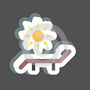 Sticker Sun Bathing. suitable for Spa symbol. simple design editable. design template vector. simple symbol illustration