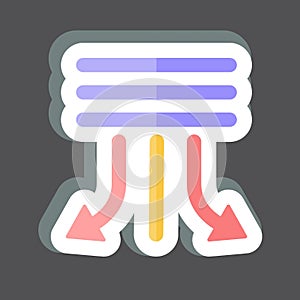 Sticker Swing. related to Air Conditioning symbol. simple design editable. simple illustration