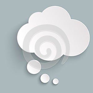 sticker thought bubble with shadow