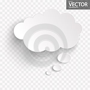 sticker thought bubble with shadow