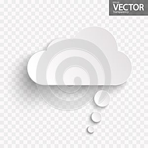 sticker thought bubble with shadow