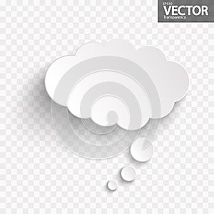 sticker thought bubble with shadow