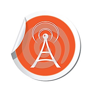 Sticker with wireless icon