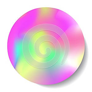 Sticker y2k holography style neon color