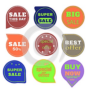 Stickers discount badges