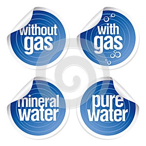 Stickers for mineral water.