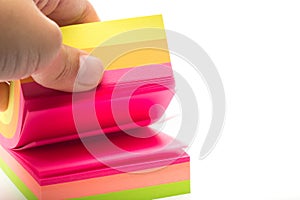 Stickers. Multicolored stickers on a white