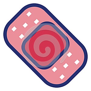 Sticking plaster icon. Medical first aid bandage
