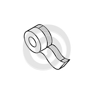 sticking plaster roll medical isometric icon vector illustration