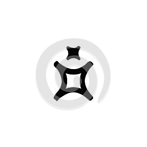 Stickman icon. Simple style human donate poster background symbol. Stickman brand logo design element. Stickman t-shirt printing.