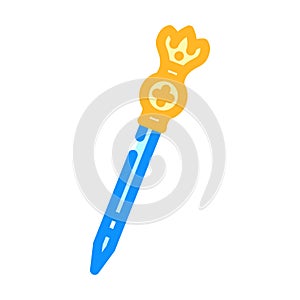 stickpin jewelry color icon vector illustration