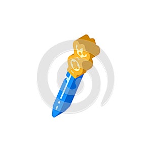 stickpin jewelry isometric icon vector illustration