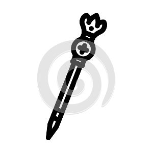 stickpin jewelry line icon vector illustration