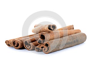 Sticks cinnamon isolated on white background