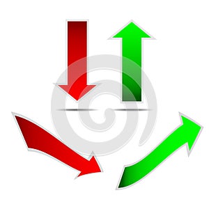 Sticky color arrows set