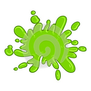 Sticky green mucus icon, toxic halloween drop photo
