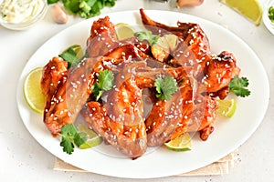 Sticky honey-soy chicken wings