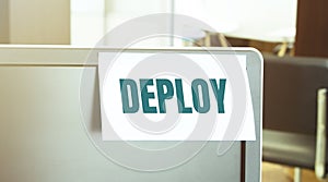 Sticky note on the computer