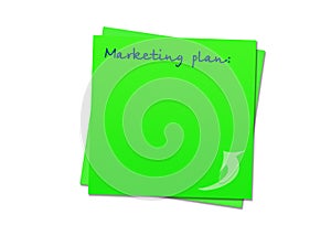 Sticky note marketing plan