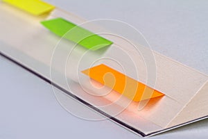 Sticky Note Paper on Book