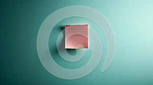 Sticky note of a pastel green wall with copy space