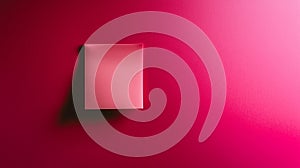 Sticky note of a pastel pink wall with copy space