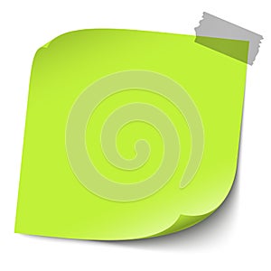 sticky note with pin needle