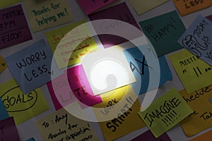 Sticky Note Post It Board Office Concept
