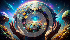 Sticky Note Puzzle Challenge. Sticky Notes concept. Generated Image