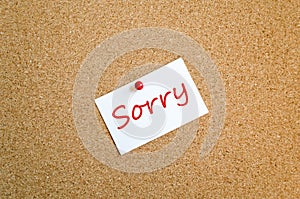 Sticky Note Sorry Concept