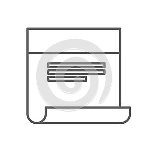 Sticky note vector icon in a flat style.
