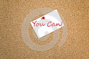 Sticky Note You Can Concept