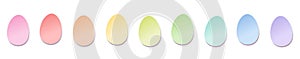 Sticky Notes Easter Eggs Rainbow Colored Line