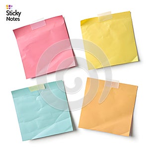 Sticky notes realistic element