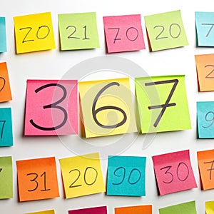 Sticky Notes Reminder on white background