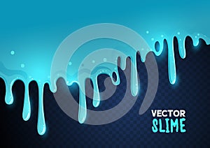 Sticky Oozing Blue Slime Vector